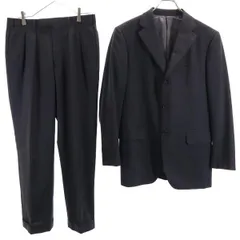 バーバリーブラックレーベル 三陽商会 チェック セットアップ スーツ 38R 紺系 BURBERRY BLACK LABEL 日本製 メンズ 【中古】  【230930】