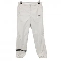 アディダス パンツ ライトベージュ 3ライン ロゴ刺しゅう 裾ドローコード 蓄熱裏地 メンズ M/M ゴルフウェア adidas