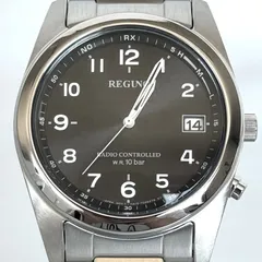 【美品】シチズン　CITIZEN　レグノ　REGUNO　RS25-0481H　H415-T017274　電波ソーラー　黒　デイト表示