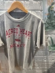 古着　Tシャツ グレー 赤 adidas アディダス
