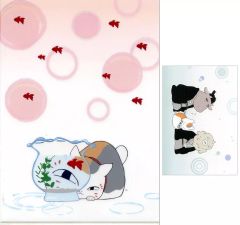 [중고] 굿즈 세트 냥코 선생님 & 첫 번째 중급 요괴 & 소 얼굴의 중급 요괴 문구 컬렉션 (클리어 파일 & 엽서) [이치 반 쿠지 나츠메 친구장 더위 편지 말씀드립니다.] G상