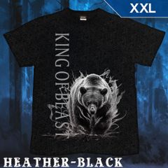 GENJU XXLサイズ 熊 ベア アニマル メンズ クール かっこいい Tシャツ 半袖 King of Beast