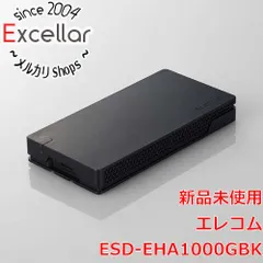 [bn:11] ELECOM　外付けポータブルSSD　ESD-EHA1000GBK　ブラック　1TBのサムネイル