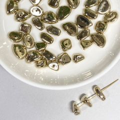 【20個】CCB ゴールド　感覚ビーズ　変形ランダム