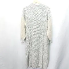 ◇ ROSE BUD ローズバッド 長袖 ロング丈 ワンピース サイズF グレー レディース E  【1408060035502】