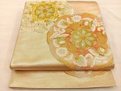 名古屋帯 九寸 正絹 刺繍孔雀花柄 sh0107 - メルカリ
