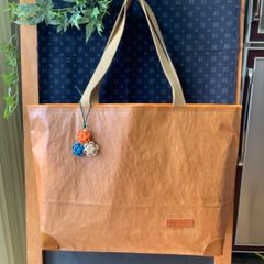 ハンドメイド　米袋かばん  シンプルオレンジ