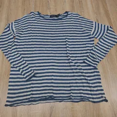 美品。POLO RALPH LAUREN。ポロラルフローレン。ボーダーニット。ブルーとホワイト。Mサイズ。