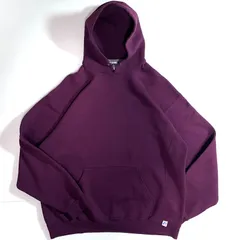 00s RUSSELL ATHLETIC XL ラッセル アスレチック バーガンディー エンジ 無地 刺繍ロゴピスネーム 前V ガゼット リバースウィーブタイプ 裏起毛 プルオーバー スウェット パーカー フード フーディー ソリッド p25033142