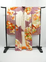 ◇KWF039 振袖 正絹 古着 結婚式 卒業式 成人式 初詣