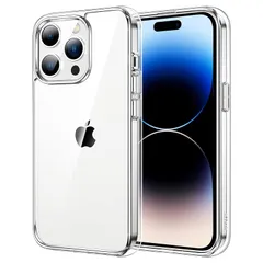 JEDirect iPhone 14 Pro 6.1インチ用 黄ばみなし 保護ケース 衝撃吸収 バンパーカバー 傷つけ防止 クリアバック (クリア) 1