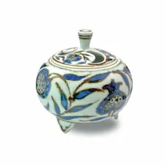 日本香堂 香炉 鉄染柘榴紋 京焼・清水焼 79692