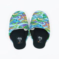 STUSSY ステューシー × Gallery1950 ギャラリーナインティーフィフティ ROOM SHOES ルームシューズ ブルー スリッパ