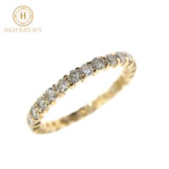 【未使用品】フルエタニティ ダイヤモンド リング K18YG 750 イエローゴールド 1.02ct 32石 8.5号 指輪 宝石 ジュエリー アクセサリー レディース 1ct 1.0ct