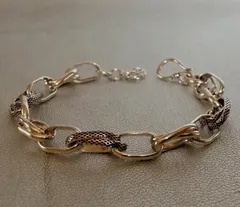 新品【アンカーチェーン】ブレスレット メキシカンジュエリー ダブルチェーン ヴィンテージ バングル メンズ レディース ユニセックス アンティーク 925刻印 シルバーアクセサリー Silver Plated アメカジ【残りわずかです】