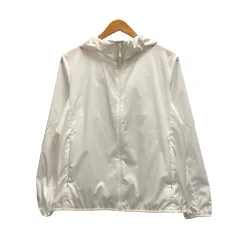 ユニクロ UNIQLO ポケッタブルUVカットパーカー 長袖 無地 フード L 白 ホワイト レディース
