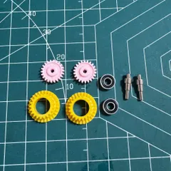 ミニ四駆 MS・MA・MSLセンターシャーシ用 3.7：1 中空ギヤセット（社外品）