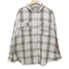 ビーミングバイビームス B:MING LIFE STORE by BEAMS カジュアルシャツ 長袖 チェック柄 マルチカラー M 白 茶 ホワイト ブラウン /FF35