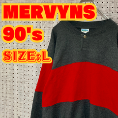 【ヴィンテージ】CHEETAH　チーター　90'S　スウェット　ボタンえり　L　グレー　レッド　US古着　MTSW2310-142