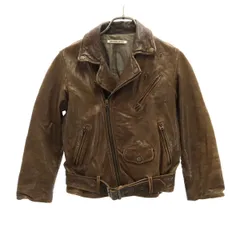 beautiful people ビューティフルピープル レザージャケット 130 ブラウン キッズ 古着