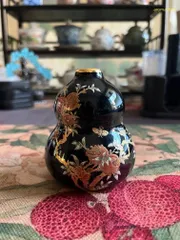 大清隆琅彩団模様石榴尊花瓶 景徳鎮 陶磁器 装飾品 現代工芸品