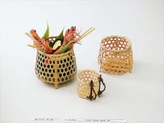茶道　鵜篭　花入 茶道具 花籠（はなかご） 鵜籠 小 (上塗竹入子)