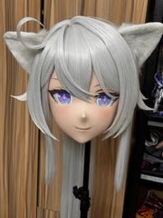 即納 全頭マスク フルマスク ドール コスプレ 仮装 着ぐるみ kigurumi ☆即納 全頭マスク カツラ付き NO.824 フルマスクドール ヘッド