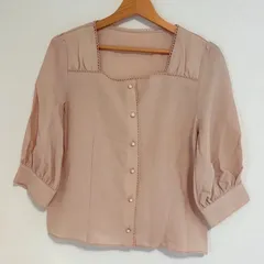 INGNI 飾りボタン付 スクエア トップス ブラウス