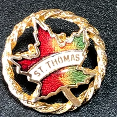 ビンテージ　ブローチ　モダンデザイン！　メープル リーフ カナダクラシカル　ヴィンテージ　バッジ　ピンバッチ　レトロ　　( AKS197 )