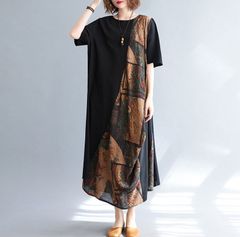 新品/再入荷♫》エスニック 和柄♡ロングマキシワンピ オーバーサイズ 春 韓国