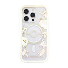 【人気商品】iPhone16 Pro MagSafe ポケットモンスター 対応 プランプフレームケース グルマンディーズ アイボリー POKE-940IV
