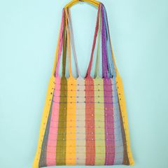 メキシコ製 ハンモックバッグ ハンドメイド つぶつぶ 038 トートバッグ