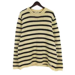 デニム&サプライ ラルフローレン DENIM & SUPPLY RALPH LAUREN ボーダー ニット セーター 長袖 オフホワイト ブラック L 230905Eのサムネイル