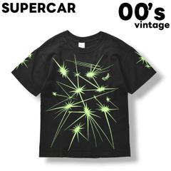 00s スーパーカー SUPERCAR 全面プリント バンド Tシャツ M ブラック メンズ レディース ユニセックス