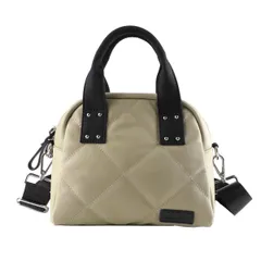 Color:カーキ [リズデイズ] 2way トートバッグ ショルダーバッグ レディース 斜め掛け キルティング ナイロン (カーキ)