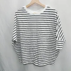 ◇ ⊂ Φ green label relaxing UNITED ARROWS ボーダー 半袖 Tシャツ サイズF ブラック系 レディース E  【1412090021855】