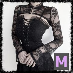 レースボレロ 黒花柄 M　病みかわ　ロリータ　ゴス　ゴシック 羽織 カーディガン