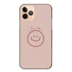 iPhone15ProMax ケース カバー iPhone15 プロマックス スマホケース ハードケース スマイル にっこり ピンク ベージュ シンプル かわいい 大人女子 カラー01
