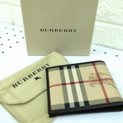 バーバリー 二つ折り財布 コンパクトウォレット ベージュ系