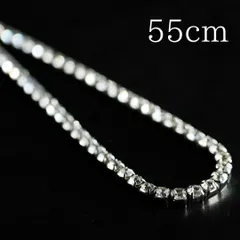 ネックレス 55cm テニス ヒップホップ チェーン ジルコニア ダイヤモンド