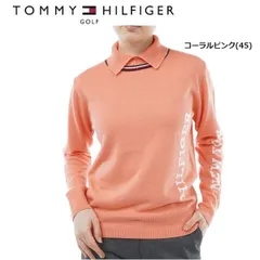 トミーヒルフィガー ゴルフ レディース ロゴ タートルネックセーター TOMMY HILFIGER GOLF THLA366 コーラルピンク(45)