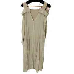 ココディール COCO DEAL ニットレイヤーサテンスリットシャツフレアワンピース レディース JPN：1 