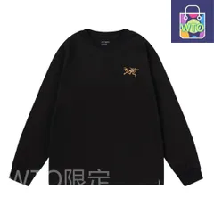 【本日限定特価】Arc'teryx メンズ＆レディース ロングスリーブ Tシャツ ロゴプリント ブラック/ホワイト XS-L [本日特価|新品未使用品]