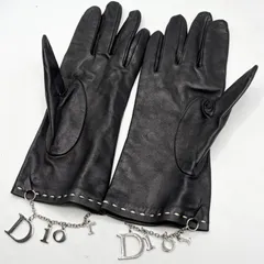 Christian Dior　ディオール　手袋　レディース　ブラック Christian Dior クリスチャンディオール 手袋 美品 ブラック 毛