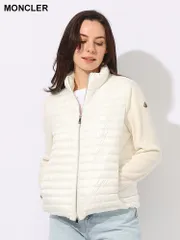 MONCLER (モンクレール) ウール スタンドカラー ニットダウン MCL9B00024M1131 (ホワイト)
