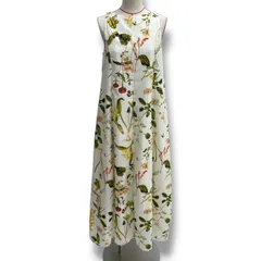 Mila Owen ミラオーウェン ボタニカルプリントソリッドワンピース ドレス ロングワンピース 2025SS リゾート 背中開き ボタニカル柄 アイボリー マルチカラー サイズ0 レディース 夏 ゴーゴー古着マルイ北千住店 23 No.805