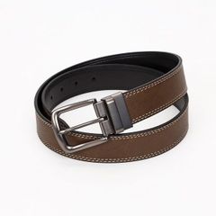 メンズベルト 人気ブランド  Wrangler ラングラー 35mm  ダブルステッチ リバーシブル レザー ジーンズ ベルト タン（ブラウン）×ブラック USA直輸入モデル WR-BE67020 送料無料