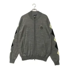 中古 メンズ キャロウェイ Callaway ニットアウター LL グレー 長袖 ダブルジップ シンプル