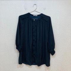 ルクールブラン サテンドビーシャーリングスリーブブラウス【38】
