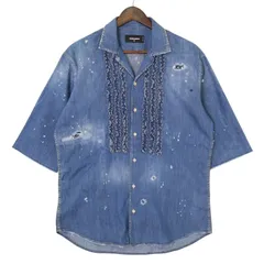 Dsquared2 ディースクエアード　フリルピンタック デニムシャツ＊